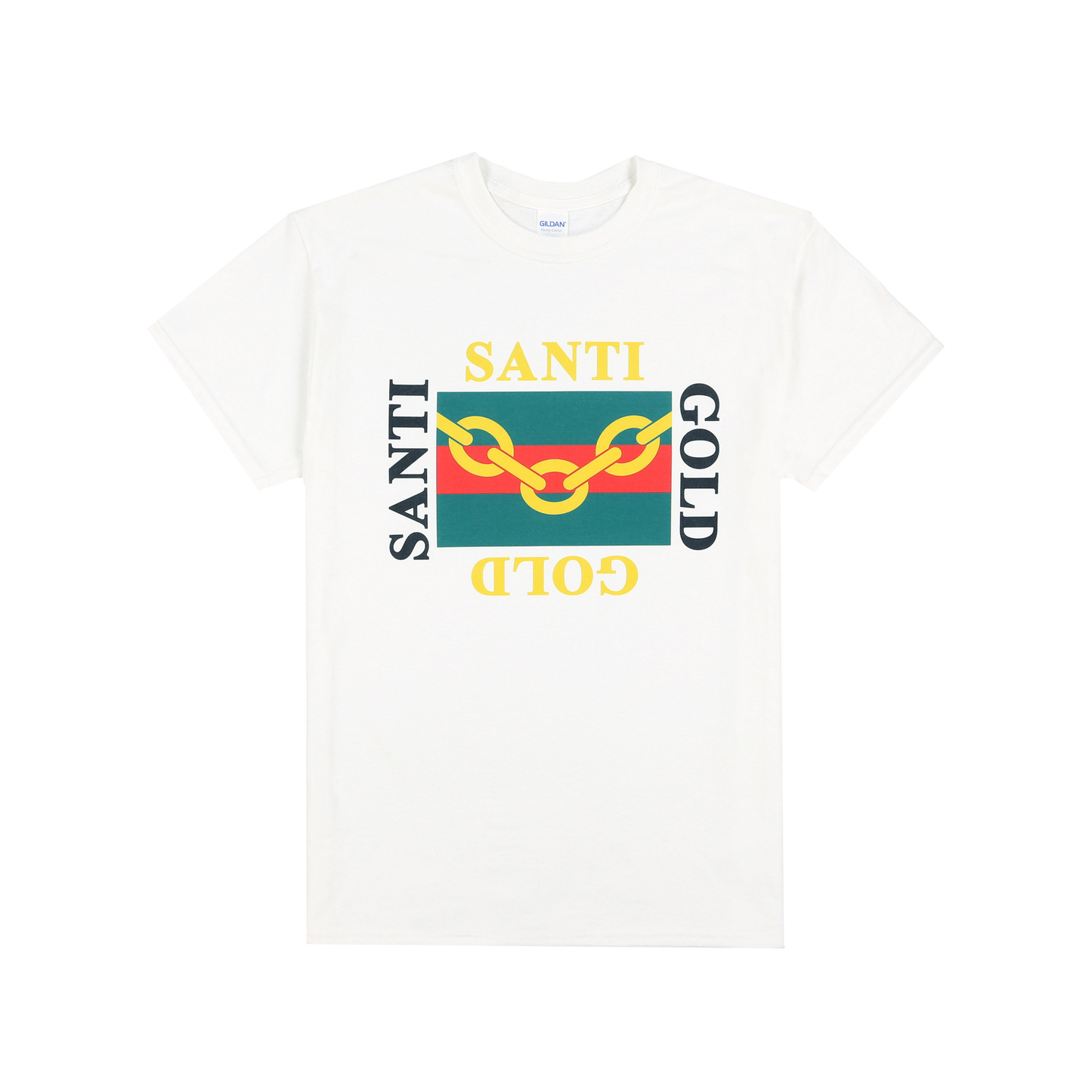 Gold Link tee (White)