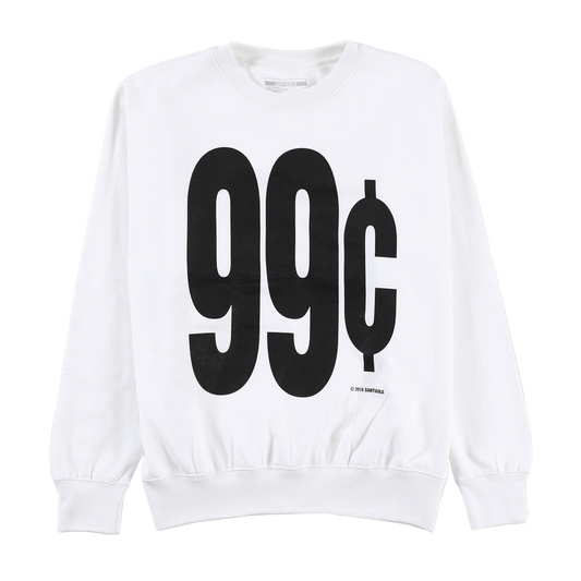 99¢ Crewneck Sweatshirt (White)