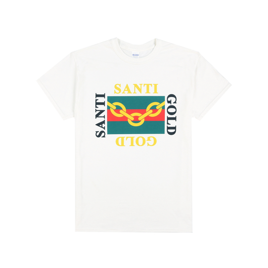 Gold Link tee (White)